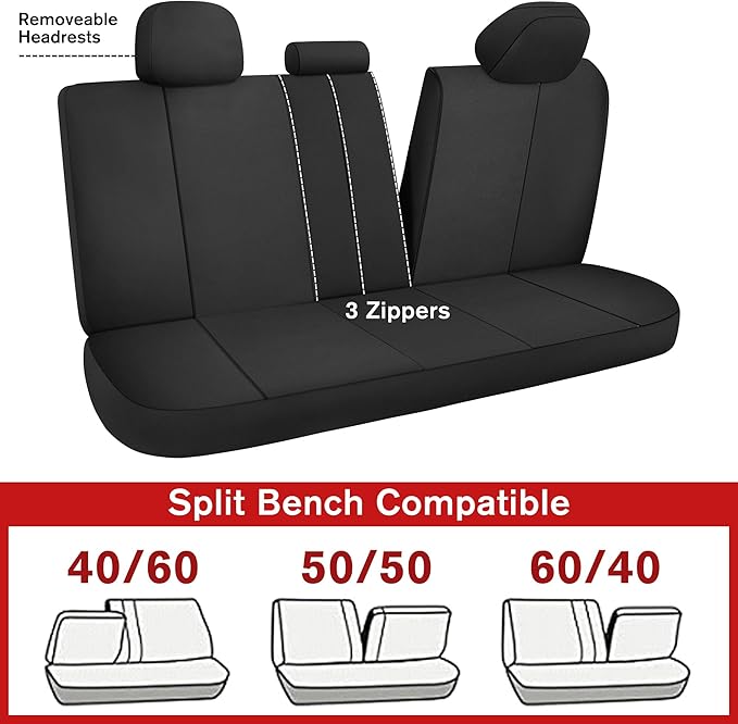 YGL Car Seat Covers for Full Seats,Waterproof Seat Covers for Cars,Durable Neoprene Car Seat Protectors,Interior Covers for C