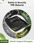 3W Floor Mats Fit for Ford Edge 2015-2024 and Edge ST 2019-2024, TPE All Weather Custom Fit Edge Floor Liner, 1st & 2nd Row Full Set Car Accessories, Black