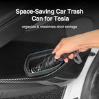 Car Trash Can for Tesla Model Y Juniper 2025, Silicone Car Door Side Trash Bin for Model 3 Highland Interior Accessories