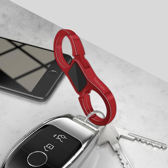 Key Chain Quick Release Spring 2 Pack with 4 Key Rings Heavy Duty Keychain Organizer for Men and Women