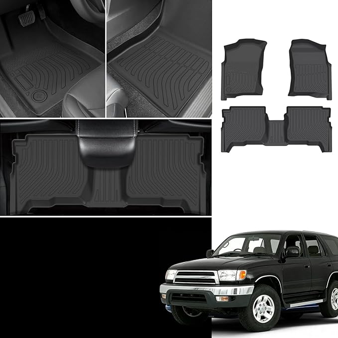 Floor Mats for Toyota 4Runner 1996 1997 1998 1999 2000 2001 2002, 3rd gen 4runner Floor Mats Custom Fit TPE All Weather Protection Floor Liners, Non-Slip Waterproof Floor Mat Car Accessories