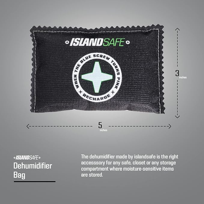 Rechargeable Safe Dehumidifier Bag 200g, Microwave Fast Reactivated Desiccant, Moisture Absorbing Packet for Safes,