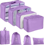 Packing Cubes for Travel - 8 Set Luggage Organizer Bags for Family, Mesh Breathable Packing Cubes for Suitcases Durable Trave