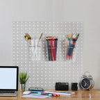 Yookeer 20 Pcs Pegboard Bins and Cups with Hooks and Loops Peg Assortment Organizer Accessories Various Tool Organizer Pegboa