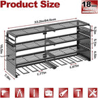 4 Tier Power Tool Organizer Wall Mount, 8 Cordless Drill Holders, 320LBS Heavy Duty Power Tool Storage Rack, Holds 50+ Tools 