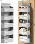 Over The Door Organizer, Over the Door Storage with 5 Large 10 Side Pockets, Hanging Door Organizer 44 lb Load Behind Door St