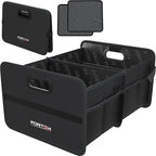 FORTEM Car Trunk Organizer, Collapsible Two Compartment Organizer, Foldable SUV & Truck Storage for Car Accessories for