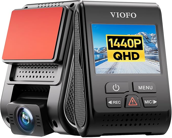 VIOFO Dash Cam A119 V3 2K 2560x1440P Quad HD+ 60FPS Front Car Dash Camera, 5MP STARVIS Sensor, 140-Degree Wide Angle, GPS Inc