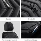 Car Seat Covers, Breathable & Waterproof Faux Leather Automotive Seat Covers for Cars SUV Truck Sedan, Universal Anti-Slip Dr