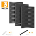 Pegboard Smith Metal Pegboard Panels, 16" x 12" Heavy-Duty Wall Peg Boards for Garage Tool Storage, Pegboard Organizer System