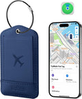 TopMade Smart Luggage Tag with Find My, Premium Leather Luggage Tags for Suitcase, Travel Bags, Backpacks, Anti-Lost Suitcase