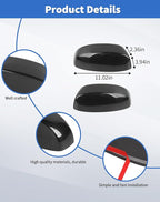 Carbon fiber Side View Mirror Covers Caps Top Half Fit for 2007 2008 2009 2010 2011 2012 2013 2014 Chevrolet Silverado Tahoe Suburban Avalanche, GMC Sierra Yukon Cadillac Escalade