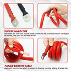 NOONE 0 Gauge 30FT Heavy Duty Jumper Cables for Car Battery, 1000A Quick Connect Automotive Booster Cables for SUVs & Trucks, Includes Carry Bag, Gloves & Goggles
