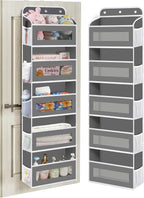 KYEVIS Over The Door Organizer, 5 Shelves Closet Door Hanging Organizer with 10 Mesh Pockets, Nursery Closet Organizer, Baby 
