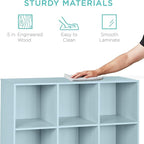 Best Choice Products Kids Bookcase 9-Cube Storage Organizer, 11in Shelf Opening, Bookshelf, Toy Storage, Customizable w/ 3 Re