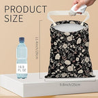 Hanging Car Garbage Bag, Cute Car Trash Can Bag, Automotive Accessories for Women Men Black White Peony Flowers