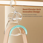 3 Pieces Clear Purse Hanger Closet, Luxury Crystal Bag Hangers Hooks with 360-Degree Rotation, Durable Handbag Backpack Purse
