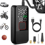 Tire Inflator Portable Air Compressor, 150PSI Smart Air Pump for Car Tires with Digital Tire Pressure Gauge, Portable Tire Inflator for Car, Motorcycle, Bike, Ball and More