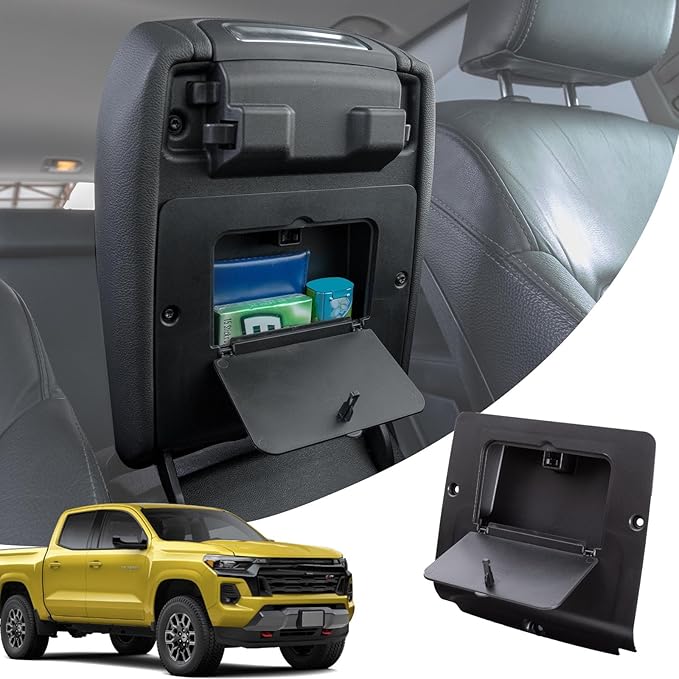 JDMCAR One-Touch Hidden Storage Box Compatible with 2023 2024 2025 2026 Colorado/Canyon Accessories Center Console Organizer Armrest Secret Compartment