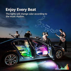 Car LED Lights Interior, LED Lights for Car Accessories Interior with Remote Control, Truck Inside Lights with DIY Mode and Music Mode, Ambient Lighting for Cars SUVs Trucks with Car Charger, DC 12V