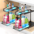 Under Kitchen Sink Pull Out Organizer, Pull Out Under Cabinet Organizer with 2 Tier for Kitchen Bathroom, Home Kitchen Storag