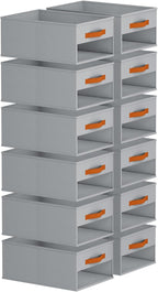 Homsorout Drawer Organizers and Storage - 12 Pack Foldable Pants Organizer with Clear Window & Handles, Fabric Closet Organiz