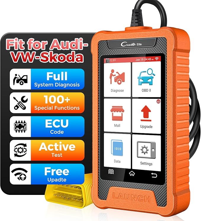 LAUNCH Creader Elite OBD2 Scanner Diagnostic Tool Fit for Audi Volkswagen Skoda Seat,Full System All Reset Bi-Directional Code