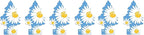 LITTLE TREES 076171673473 Daisy Fields Hanging Paper Tree for Home or Car, 6 Pack