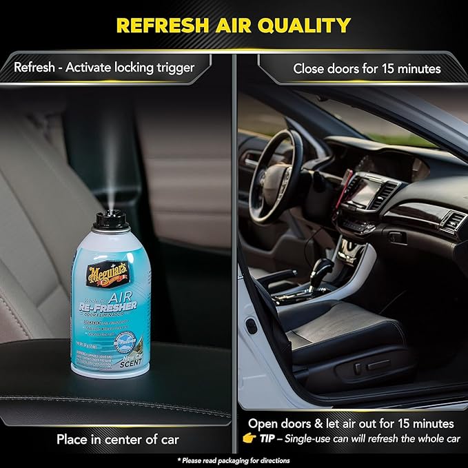 Meguiar's G16402 Whole Car Air Re-Fresher Odor Eliminator - 2.5 oz., (Pack of 6)