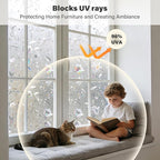Donox Window Privacy Film, Frosted Stained Glass Pattern Decorative Window Films, Static Cling Sun Blocking & Glare Blocker Stickers for Home Heat Control Non-Adhesive, Tulip 29.5 Inch x 13.1 Feet