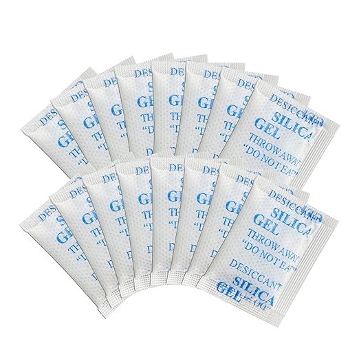 Food Grade Silica Gel Desiccant Packets, 2 Gram 250Pcs Desiccant Packs for Moisture Control, Rechargeable Silica Gel Packets 