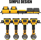UNITEDPOWER Wall Mounted Drill Rack & Tool Shelf, Power Tool Organizer Holder, Heavy Duty Utility Storage Rack for Cordless, 