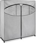 Whitmor Extra-Wide Portable Clothes Closet - 60 Inches Wide - Store Seasonal Clothing - Grey