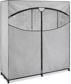 Whitmor Extra-Wide Portable Clothes Closet - 60 Inches Wide - Store Seasonal Clothing - Grey