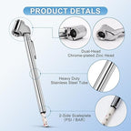 Pencil Tire Pressure Gauge, 10-120PSI Dual Head Air Gauge Tire Pressure Heavy Duty Tire Valve Gauge for Truck Car RV ATV Motorcycle (5 Pack)