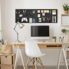 Peg Board, 3 Pack Metal Pegboard Panels Black Pegboards Wall Organizer with Frame Large Heavy Duty Peg Board with Hooks for W