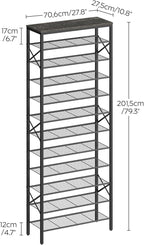 YATINEY 12 Tier Shoe Rack, Large Capacity Shoe Storage Organizer Holds 48 Pairs, Sturdy and Stable, for Entryway, Hallway, Cl