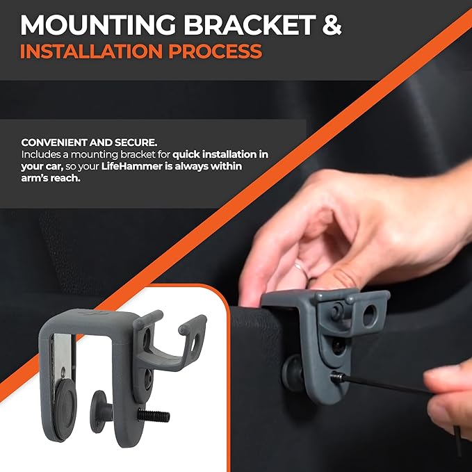 Lifehammer Brand Car Safety Hammer, The Original Emergency Escape and Rescue Tool with Seatbelt Cutter, Made in The Netherlan