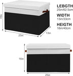Gowee Large Toy Storage Box with Lid, Sturdy Toys Storage Chest Bin Organizer Basket with Dividers for Kids, Boys, Girls, Nur
