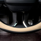 Valleycomfy Microfiber Leather Steering Wheel Cover Large-Size for F150 F250 F350 Ram 4Runner Tacoma Tundra Range Rover Model