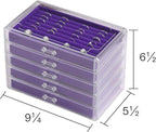 Frebeauty Extra Large Acrylic Jewelry Box for Women 5 Layers Clear Jewelry Organizer Velvet Earring Box with 5 Drawers Rings 