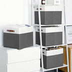 Temary Cube Storage Bins 4Pack Foldable Cube Baskets for Clothes Shelf Storage Basket with Handles, Storage Box Fabric Storag