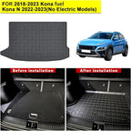 TPE Floor Mats for Hyundai Kona 2018-2023 All Weather Car Floor Liners Fit Hyundai Kona 2018-2023 Accessories Black ﻿