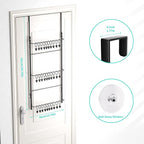 HapiRm Over Door Hat Rack - 3 Tier Wall Mounted Hat Organizer with 30 Movable Clips, Baseball Cap Organizer Storage Holds up 