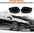 Yumzeco 2PCS Compatible with Honda Accord Side Mirror Cover Trim 8th Gen 2008 2009 2010 2011 2012, Driver and Passenger Side Door Rearview Mirror Caps for Honda Accord W/O Light Hole - Glossy Black
