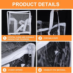 3 PCS Clear Zippered Organizers 12''x12''x12'' Bags with Handles Storage Cube Tote Storage Blanket Bags Bins for Clothes Movi