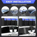 Sailnovo Car Rooftop Cargo Carrier Bag 20 Cubic, PVC Vehicle Soft-Shell Car Top Carrier for Cars with/Without Roof Rack, Waterproof Roof Bag Includes Anti-Slip Mat,10 Reinforced Straps, Blue