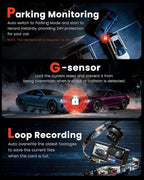 3 Channel Dash Camera for Cars,Triple Lens 4K+1080P+1080P Dash Cam Front Rear Inside,Built-in 5G WiFi & App, Night Vision,24H