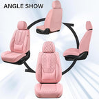Coverado Seat Covers Front Seats, Car Seat Cover Protector with Lumbar Support, Waterproof Car Seat Cushion, Leather Seat Cov
