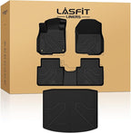 LASFIT Floor Mats & Trunk Mat for Honda CR-V 2017-2022 EX-L/EX/Touring/LX/Special Edition, All Weather Protection TPE Floor Liners 1st & 2nd Row & Cargo Mat in Lower Position (NOT for Hybrid)
